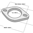 Load image into Gallery viewer, Vibrant 2-Bolt T304 SS Exhaust Flange (2.5in I.D.) - Side View