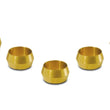 Load image into Gallery viewer, Vibrant 1/4in Brass Olive Inserts - 5pk - Main Product View