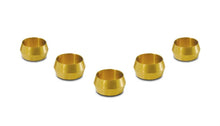 Load image into Gallery viewer, Vibrant 1/4in Brass Olive Inserts - 5pk - Main Product View