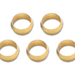 Load image into Gallery viewer, Vibrant 1/4in Brass Olive Inserts - 5pk - Side View