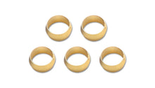 Load image into Gallery viewer, Vibrant 1/4in Brass Olive Inserts - 5pk - Side View