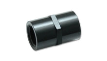 Load image into Gallery viewer, Vibrant 1/4in NPT Female Pipe Coupler Fitting - Aluminum - Main Product View
