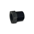 Load image into Gallery viewer, Vibrant 1/4in NPT Female to 3/4in NPT Male Pipe Reducer Adapter Fitting - Side View