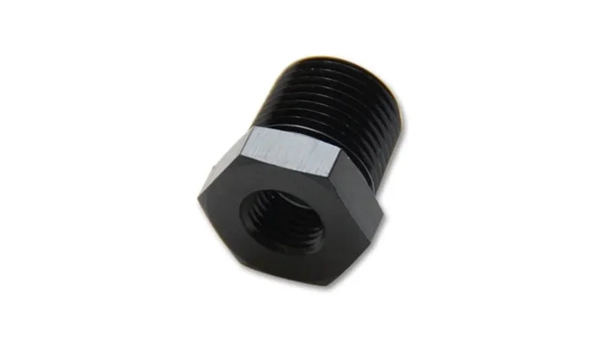 Vibrant 1/4in NPT Female to 3/4in NPT Male Pipe Reducer Adapter Fitting - Back View
