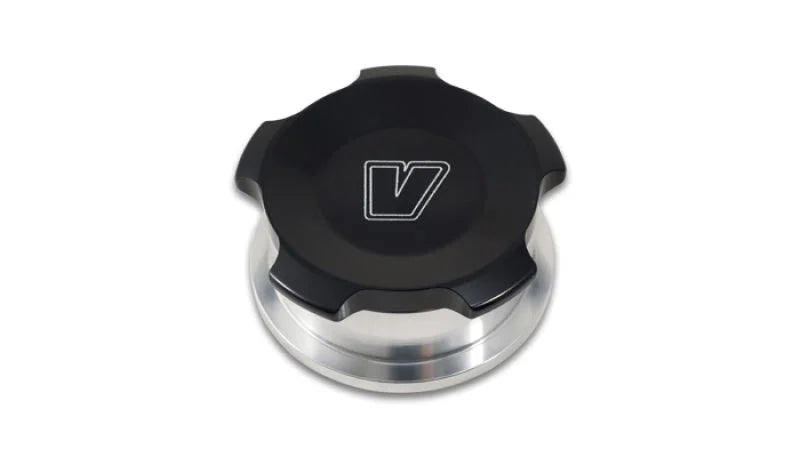 Vibrant 1.5in OD Aluminum Weld Bungs w/ Black Anodized Threaded Cap (incl. O-Ring) - Main Product View