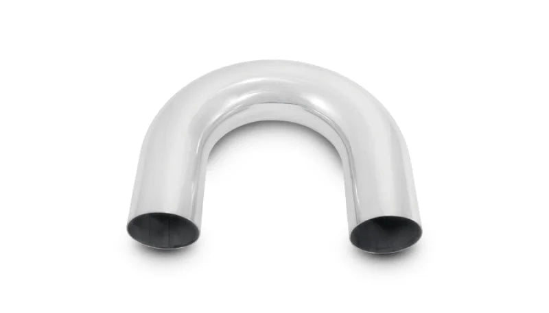 Vibrant 1.5in O.D. Universal Aluminum Tubing (180 degree Bend) - Polished - Side View