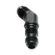 Load image into Gallery viewer, Vibrant -16AN Bulkhead Adapter 45 Deg Elbow Fitting - Anodized Black - Back View