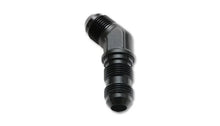 Load image into Gallery viewer, Vibrant -16AN Bulkhead Adapter 45 Deg Elbow Fitting - Anodized Black - Back View
