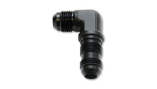 Load image into Gallery viewer, Vibrant -16AN Bulkhead Adapter 90 Deg Elbow Fitting - Anodized Black - Side View