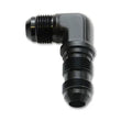 Load image into Gallery viewer, Vibrant -16AN Bulkhead Adapter 90 Deg Elbow Fitting - Anodized Black - Side View