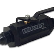 Load image into Gallery viewer, Vibrant -16AN to -16AN Male Shut Off Valve - Black - Side View
