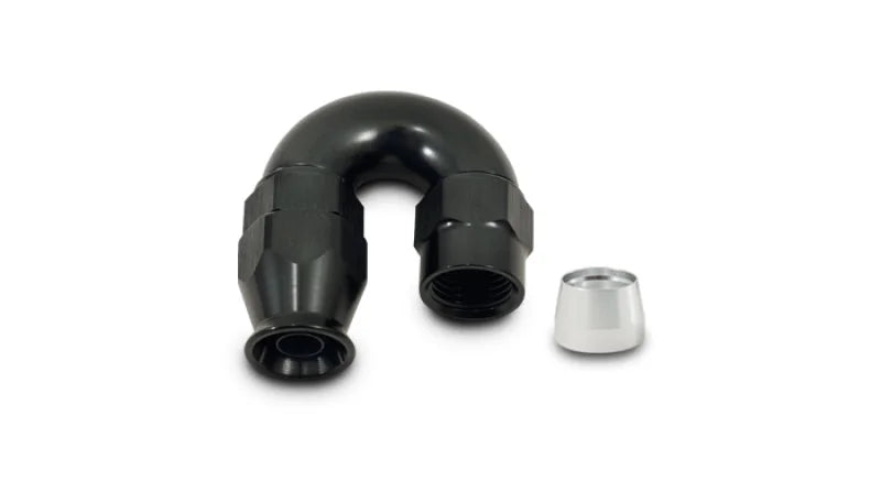 Vibrant 180 Degree High Flow Hose End Fitting for PTFE Lined Hose -16AN - Side View