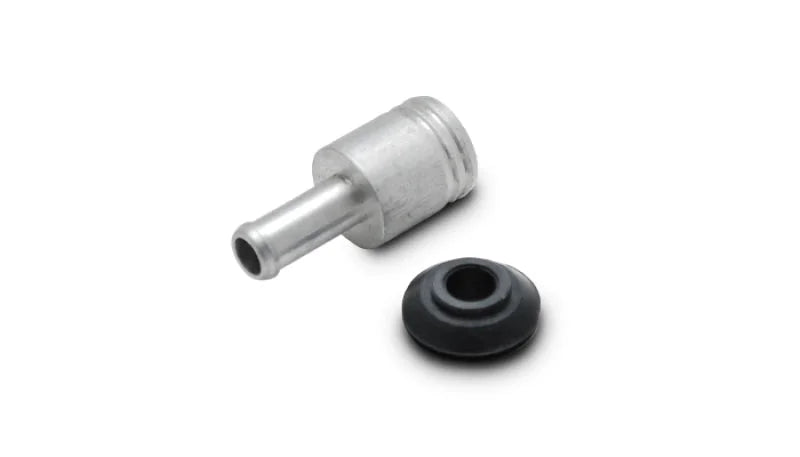 Vibrant 19mm (3/4in) O.D. Aluminum Vacuum Hose Fitting (includes Rubber Grommet) - Main Product View