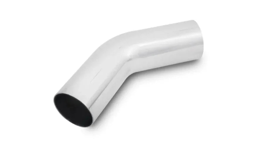 Vibrant 1in O.D. Universal Aluminum Tubing (45 Degree Bend) - Polished - Side View