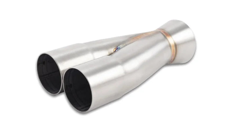 Vibrant 2-1 SS Merge Collector 1.875in Inlet I.D. x 2.50in Outlet O.D. 7.75in Overall Length - Main Product View