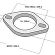 Load image into Gallery viewer, Vibrant 2-Bolt T304 SS Exhaust Flange (2.25in I.D.) - Side View