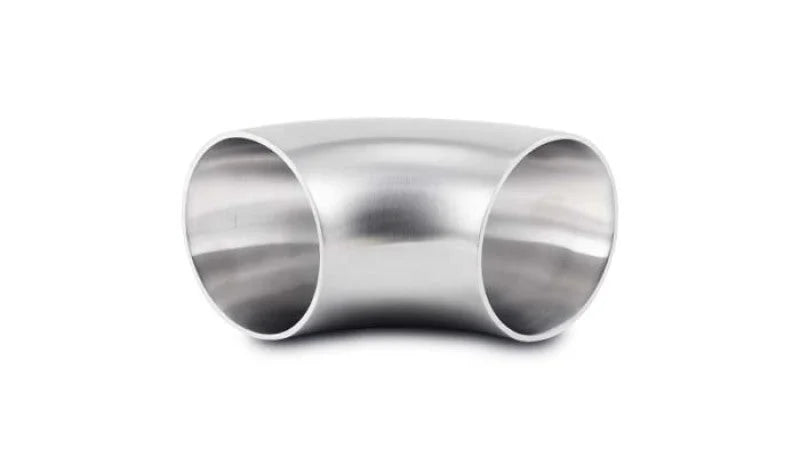 Vibrant 2.25in OD T304 SS 90 Deg Mandrel Bend Elbow (2.25in Centerline Radius) - Side View