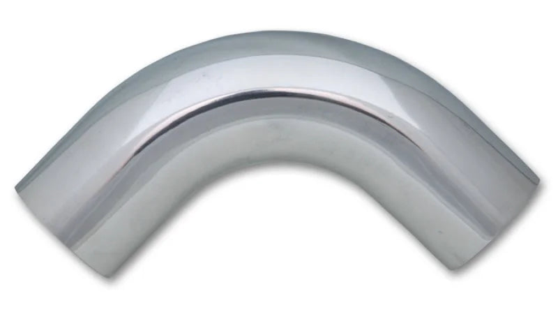 Vibrant 2.25in O.D. Universal Aluminum Tubing (90 degree bend) - Polished - Side View