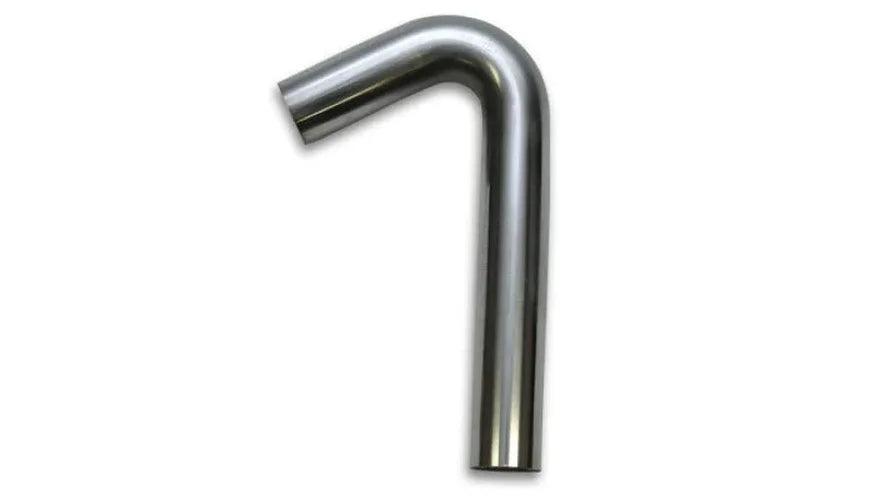Vibrant 2.375in O.D. T304 SS 120 Deg Mandrel Bend 4in x 12in Leg Lengths (3.5in Centerline Radius) - Back View