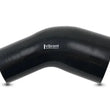 Load image into Gallery viewer, Vibrant 2.50in ID x 3in ID Gloss Black Silicone 45 Degree Transition Elbow - Main Product View