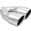 Load image into Gallery viewer, Vibrant 2.5in ID Dual 3.5in OD Round SS Exhaust Tip (Single Wall Angle Cut) - Main Product View