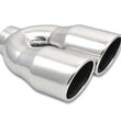 Load image into Gallery viewer, Vibrant 2.5in ID Dual 3.5in OD Round SS Exhaust Tip (Single Wall Angle Cut) - Main Product View