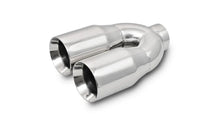 Load image into Gallery viewer, Vibrant 2.5in ID Dual 3.5in OD Round SS Tips (Double Wall, Straight Cut) - Main Product View
