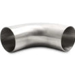 Load image into Gallery viewer, Vibrant 2.5in OD 4.13in Tangent Length T304 SS 90 Deg Mandrel Bend w/Extended Leg Length - Side View