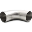 Load image into Gallery viewer, Vibrant 2.5in OD 4.13in Tangent Length T304 SS 90 Deg Mandrel Bend w/Extended Leg Length - Side View