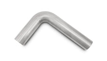 Load image into Gallery viewer, Vibrant 2.5in O.D. T304 SS 90 deg Mandrel Bend 4in x 12in leg lengths (3.5in Centerline Radius) - Side View