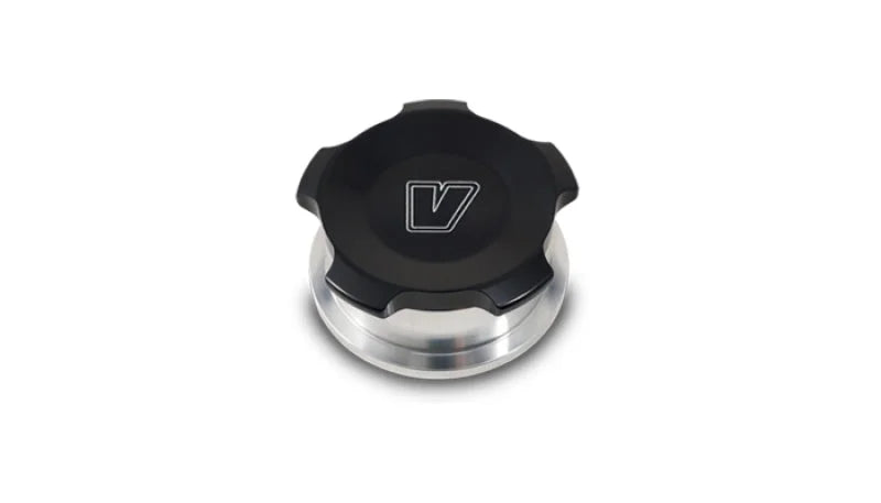 Vibrant 2.75in OD Aluminum Weld Bungs w/ Anodized Black Aluminum Threaded Cap (incl. O-Ring) - Side View