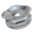 Load image into Gallery viewer, Vibrant 2.75in OD Aluminum Weld Bungs w/ Polished Aluminum Threaded Cap (incl. O-Ring) - Side View