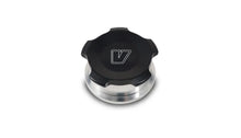 Load image into Gallery viewer, Vibrant 2in OD Aluminum Weld Bungs w/ Anodized Black Aluminum Threaded Cap (incl. O-Ring) - Side View