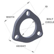 Load image into Gallery viewer, Vibrant 3-Bolt T304 SS Exhaust Flange (2.25in I.D.) - Main Product View