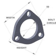 Load image into Gallery viewer, Vibrant 3-Bolt T304 SS Exhaust Flange (2.25in I.D.) - Main Product View