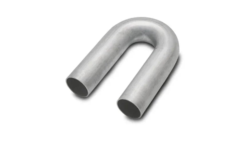Vibrant 321 Stainless Steel 180 Degree Mandrel Bend 1.50in OD x 2.25in CLR 18 Gauge Wall Thickness - Side View