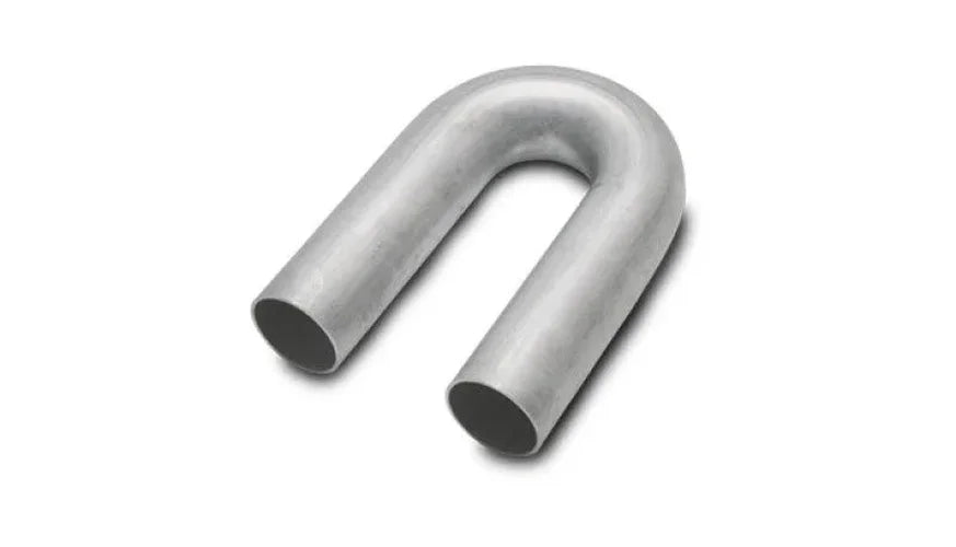 Vibrant 321 Stainless Steel 180 Degree Mandrel Bend 1.75in OD x 2.625in CLR 18 Gauge Wall Thickness - Side View