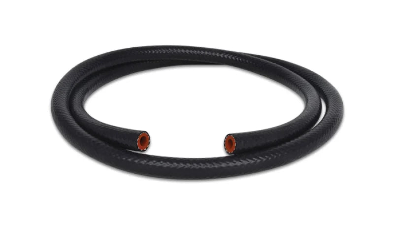 Vibrant 3/4in (19mm) I.D. x 20 ft. Silicon Heater Hose reinforced - Black - Side View