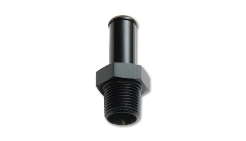 Vibrant 3/4in NPT to 3/4in Barb Straight Fitting - Aluminum - Side View