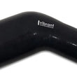 Load image into Gallery viewer, Vibrant 3.50in ID x 3.25in ID Gloss Black Silicone 45 Degree Transition Elbow - Back View