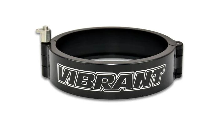 Vibrant 3.5in HD Quick Release Clamp w/Pin - Anodized Black - Installation View
