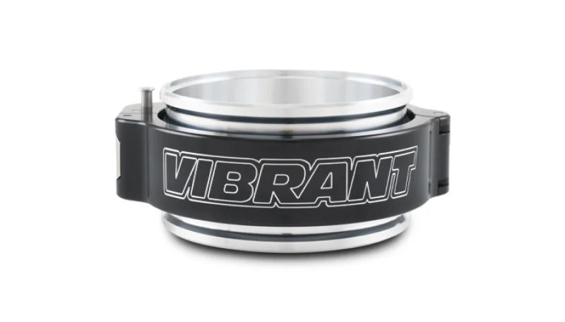 Vibrant 3.5in O.D. Aluminized HD 2.0 Clamp Assembly - Anodized Black - Main Product View