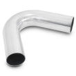 Load image into Gallery viewer, Vibrant 3.5in O.D. Universal Aluminum Tubing (120 degree Bend) - Polished - Side View