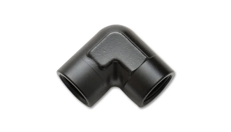 Vibrant 3/8in NPT 90 Degree Female Pipe Coupler Fitting - Main Product View