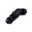 Load image into Gallery viewer, Vibrant -3AN Bulkhead Adapter 45 Degree Elbow Fitting - Anodized Black Only - Side View
