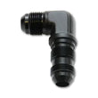 Load image into Gallery viewer, Vibrant -3AN Bulkhead Adapter 90 Degree Elbow Fitting - Anodized Black Only - Side View
