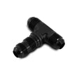 Load image into Gallery viewer, Vibrant -3AN Bulkhead Adapter Tee Fitting - Anodized Black Only - Side View