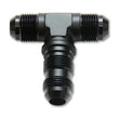 Load image into Gallery viewer, Vibrant -3AN Bulkhead Adapter Tee Fitting - Anodized Black Only - Main Product View