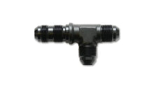 Load image into Gallery viewer, Vibrant -3AN Bulkhead Adapter Tee on Run Fittings - Anodized Black Only - Side View
