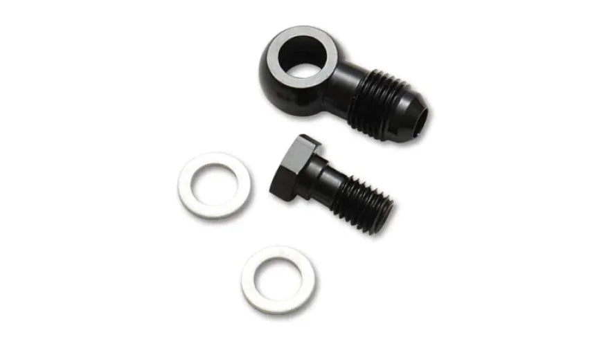 Vibrant -3AN Male Banjo Fitting 8mm x 1.25 Metric Aluminum + 2 Washers - Side View